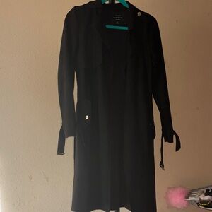 Black Long Sleeve Trench Coat